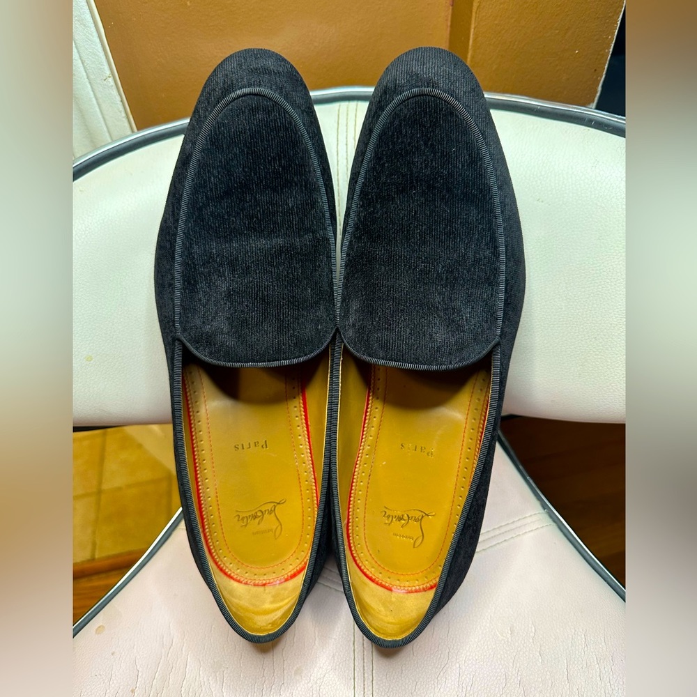 Christian Louboutin Nilou flat material Cordiroi Mini/GG color black